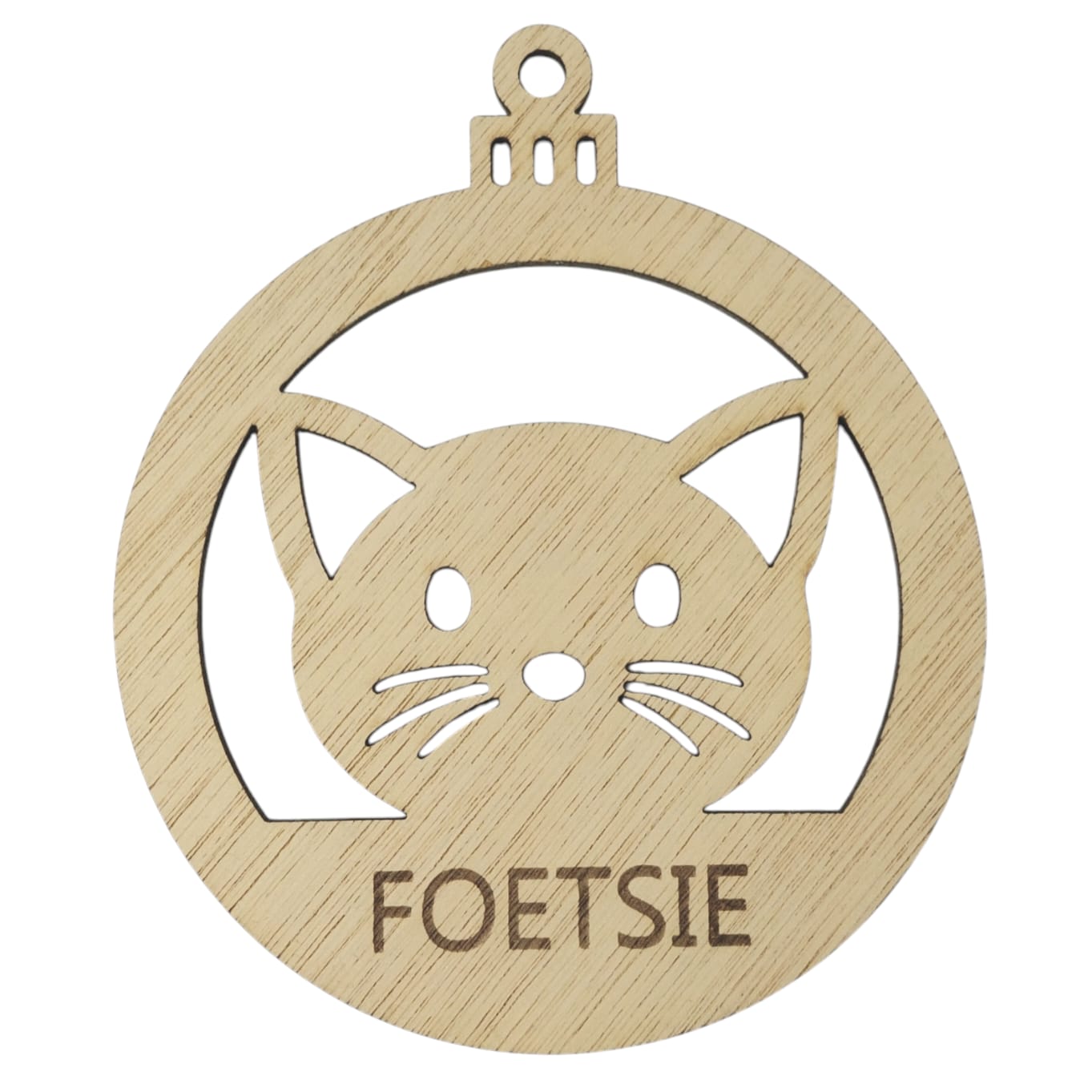 Houten kerstbal "Familie"