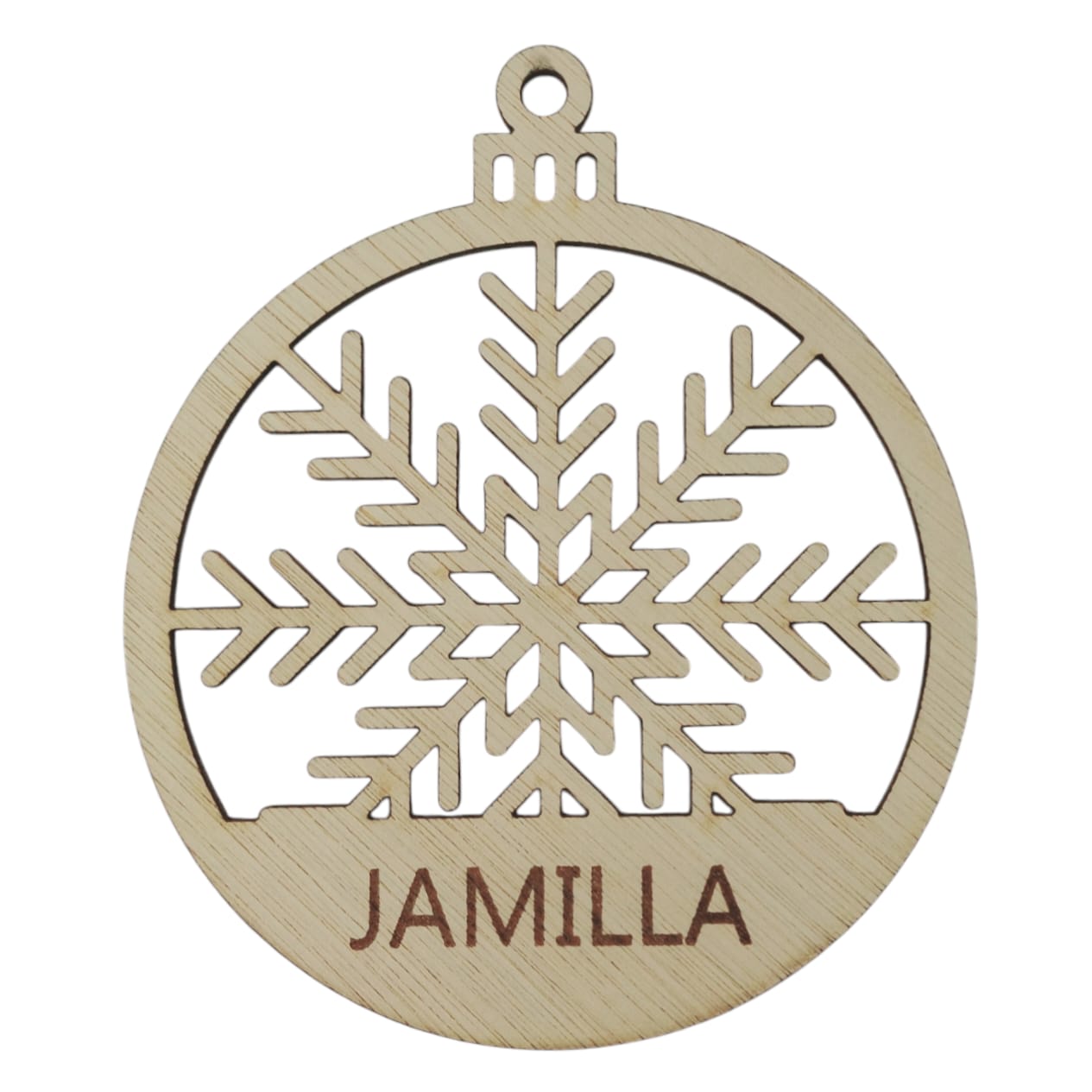 Houten kerstbal "Familie"