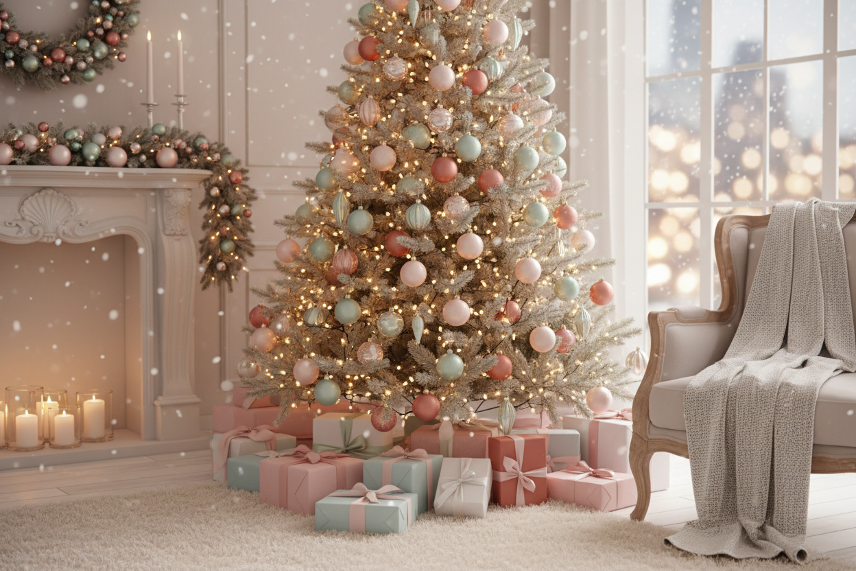 Graag zachte kleuren. Roze blauw, terra rood, wit en zacht groen